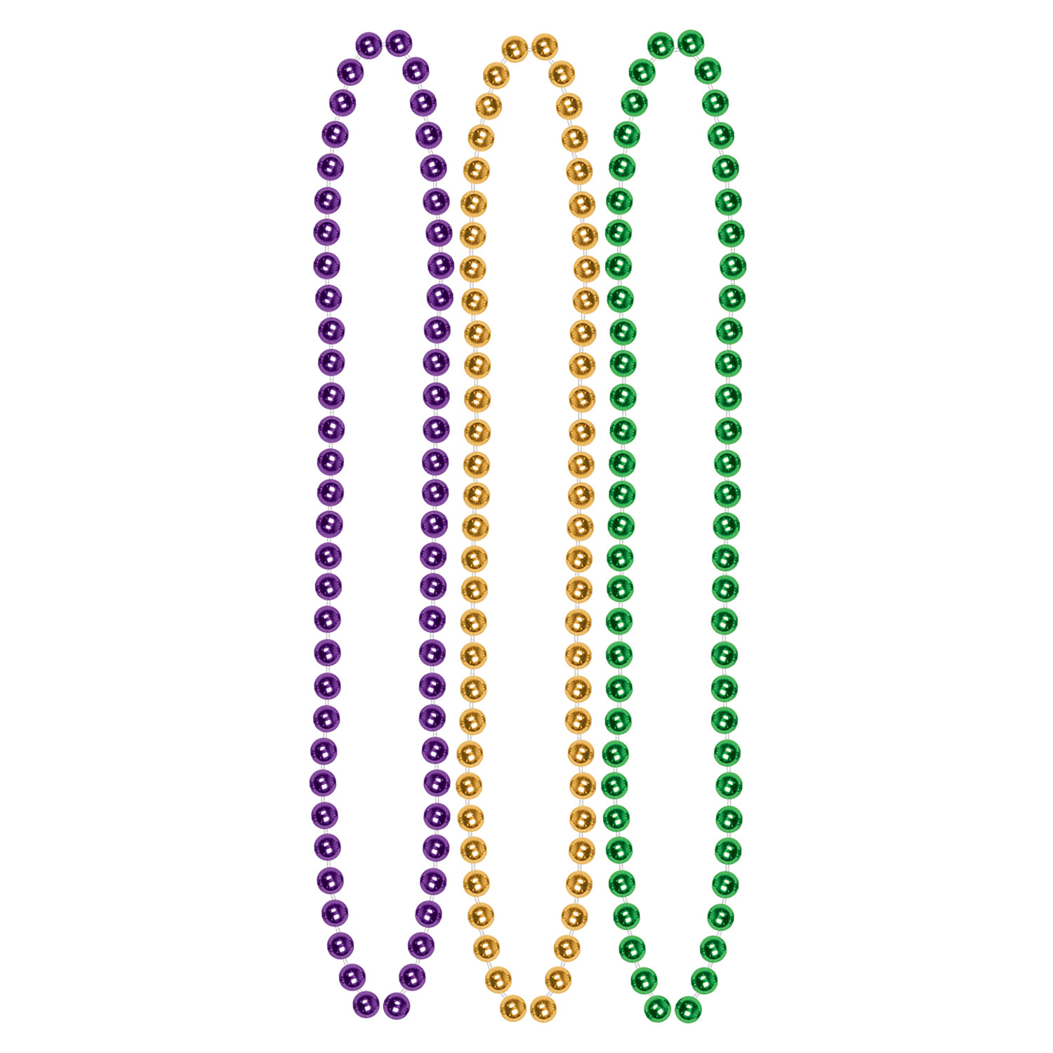 Mardi Gras Bulk Party Beads - Small Round (Pack of 720)