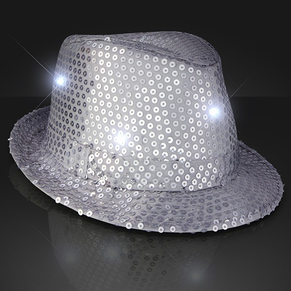 Silver Light Up Fedoras