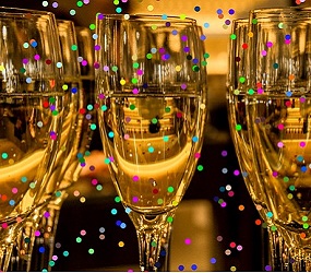 champagne glasses for new year's eve image