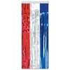 Red, Silver and Blue Patriotic Doorway Curtain made of metallic strands