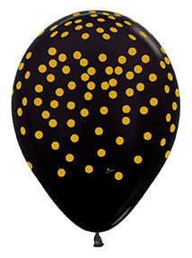 11" Gold Confetti Dot Latex Balloons 