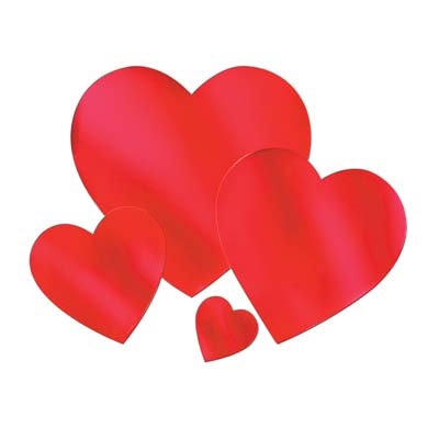 15" Red Foil Heart Cutout for Valentine's Day