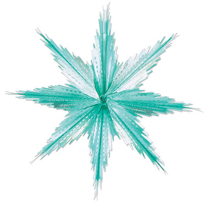 Light Green 2-Tone Metallic Snowflakes
