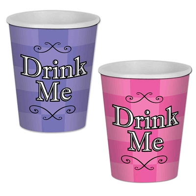 Purple and Pink Alice In Wonderland Beverage Cups