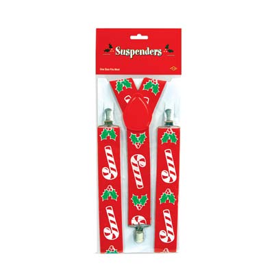 Candy Cane and Holly Suspenders