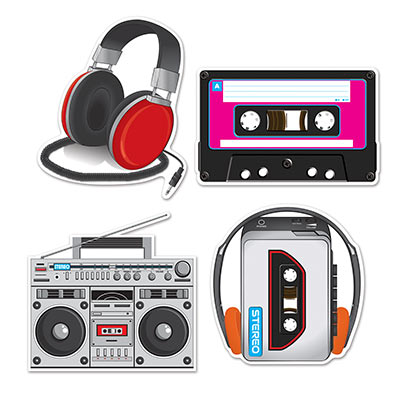 Cassette Player Cutouts for 80s or early 90s themed party