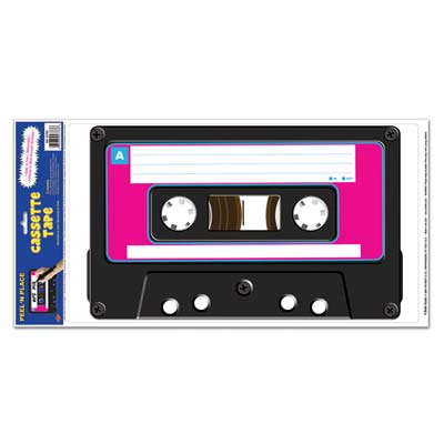 Cassette Tape Peel N Place for 80s Party 