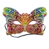 Butterfly shaped multi-colored mask with elastic attached. 
