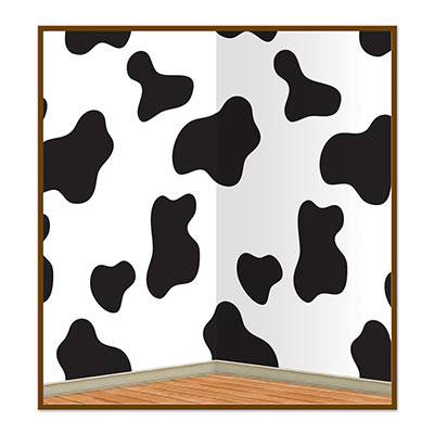 Cow Print Backdrop printed on thin plastic material.