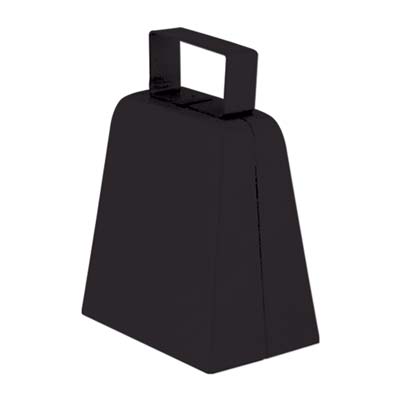 Black cowbells with bell included. 