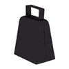 Black cowbells with bell included. 