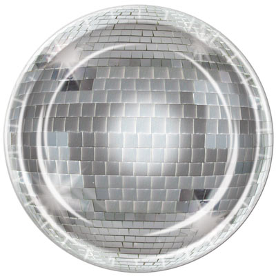 Disco Ball Plates for a 70s themed party