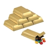 Foil Gold Bar Favor Boxes shaped like a bar of gold.