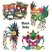 Foil Mardi Gras Mask Cutouts (Pack of 48)  - 53791