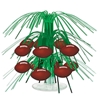 Football Mini Cascade Centerpiece with football icons attached to green metallic strands.