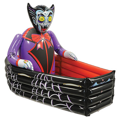 Inflatable Vampire & Coffin Cooler Inflatable, coffin, cooler, vampire, scary, creeps, halloween