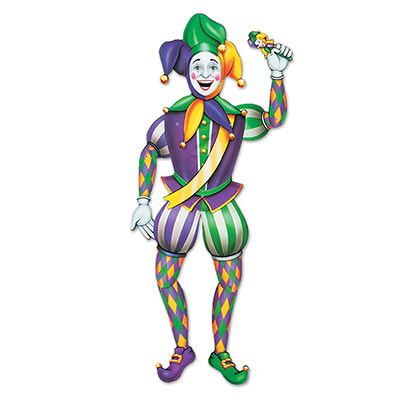 Jointed Mardi Gras Jester wall decoration