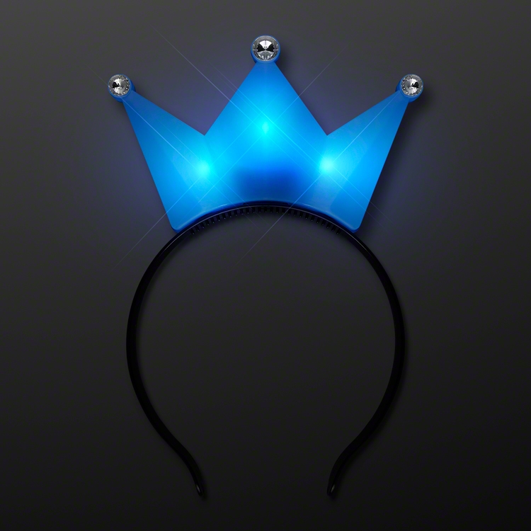 LED Blue Crown Headbands