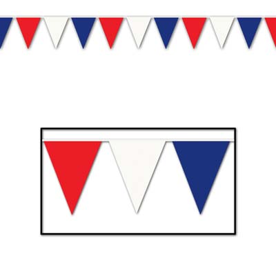 Red, White and Blue Outdoor Pennant Banner