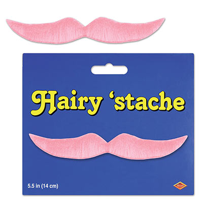 Pink material hairy mustache.