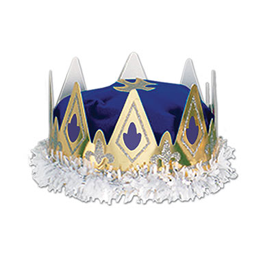 Blue Royal Queen's Crown with Gold