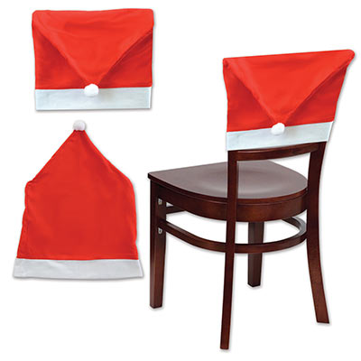 Santa Hat Chair Cover Decoration