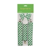 Green with White Shamrock Suspenders