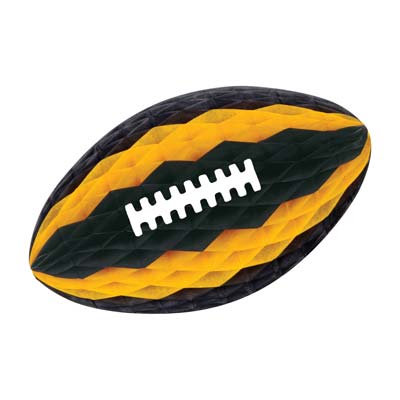 Black and Yellow Tissue Football with Laces