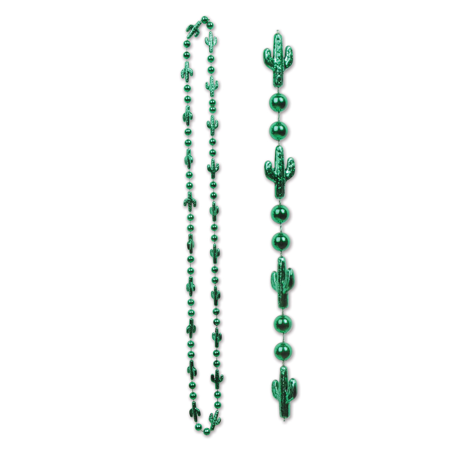 beads with green cactus around the necklace in a western theme