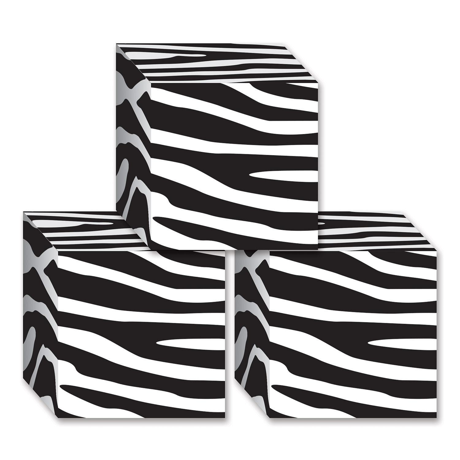 favor boxes with black and white zebra print on them