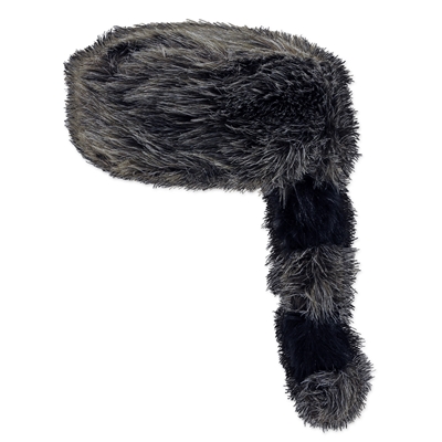 coonskin animal skin hat with tail