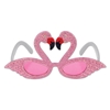flamingo eyeglasses that are pink with glitter