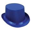 Royal blue satin New Years Eve top hat. 