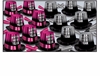 pink and silver new years eve party kit with 50 new years eve party hats