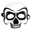 White and black skull half mask with top teeth only