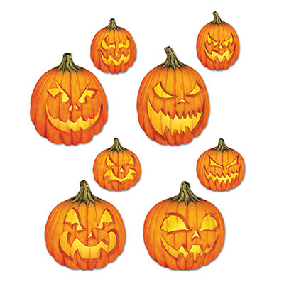 Scary Jack-O-Lantern Cutouts (Pack of 48) Scary Jack-O-Lantern Cutouts, Halloween, Holiday parties, Decorations
