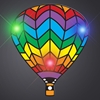 Rainbow Hot Air Balloon Flashing Pin. Great for those with a love for Rainbows and Hot Air Balloons.