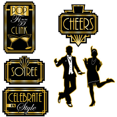 Great 20's Cutouts for New Year's Eve Themed Party