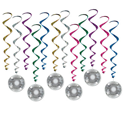 Assorted Color Disco Ball Whirls 