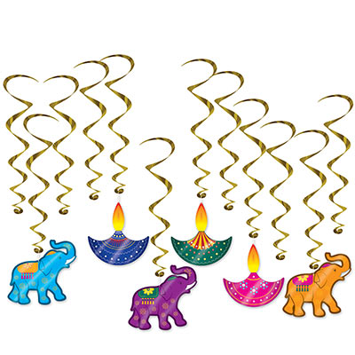 Diwali Whirls (Pack of 72) Diwali Whirls, Diwali, whirls, decoration, wholesale, inexpensive, bulk