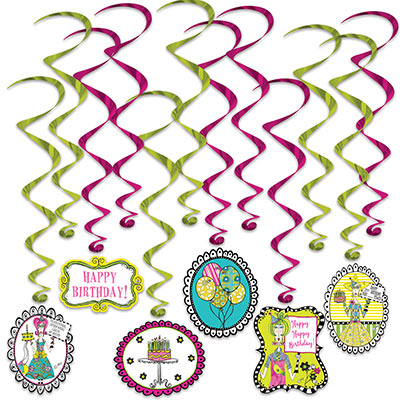 Dolly Mamas Adult Celebration Whirls (Pack of 72) Dolly Mamas Adult Celebration Whirls, dolly mama, decoration, whirl, wholesale, inexpensive, bulk, birthday
