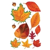 Assorted Fall Colors and Shape Leaf Cutouts decorations 