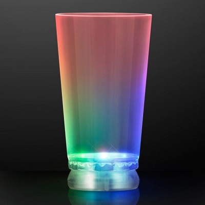 Multicolor LED Plastic Pint Glasses (Pack of 12) Multicolor LED Plastic Pint Glasses