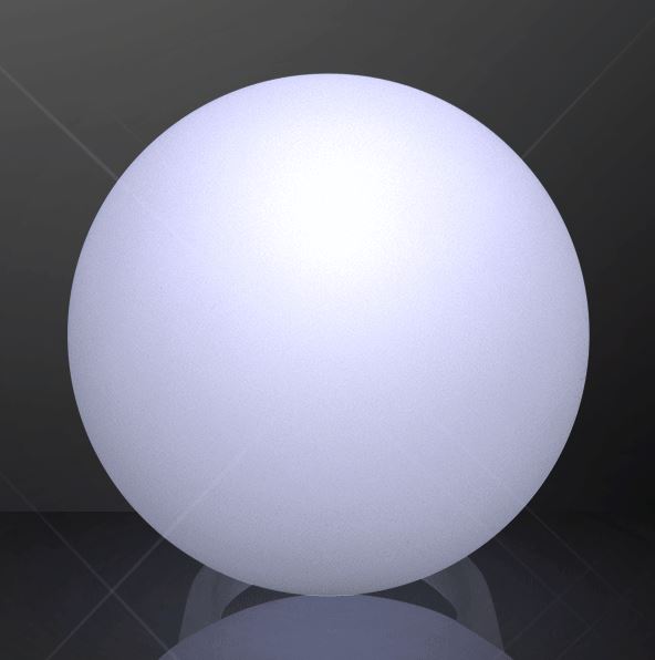 Deco ball ring with white LED lights.