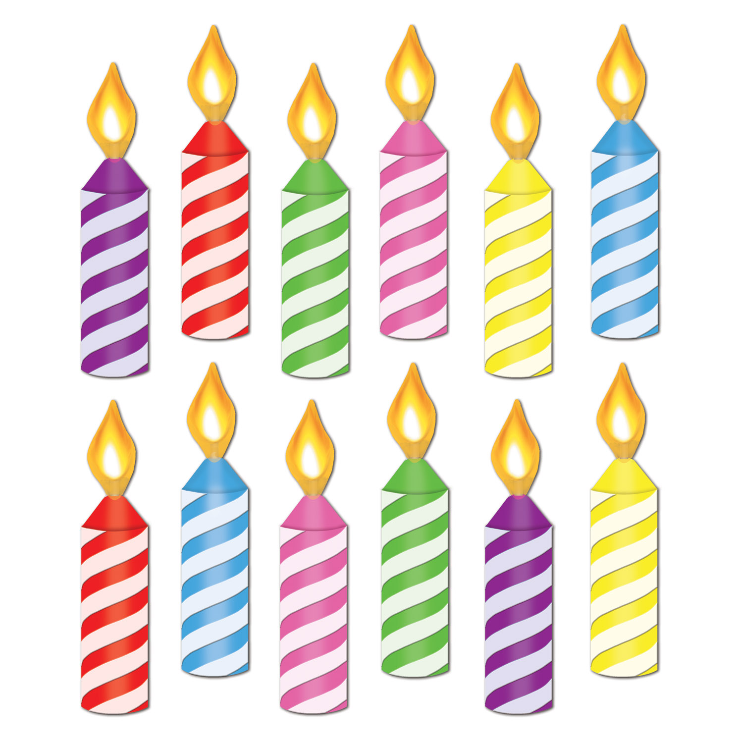 Mini Birthday Candle Cutouts