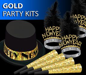 gold new years eve party kit image