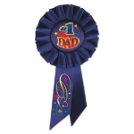 #1 Dad Rosette (Pack of 6) #1 Dad Rosette, #1 Dad, Rosette, father's day, party favor, wholesale, inexpensive, bulk