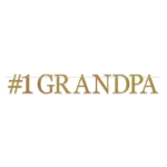 #1 Grandpa Gold Glittered Streamer