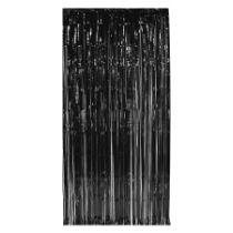 Black Doorway Curtain made of metallic strands 