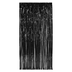 Black Doorway Curtain made of metallic strands 